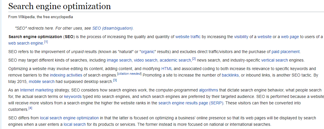 internal links example wiki